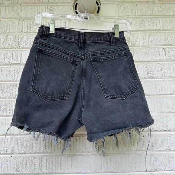 Rio John Davidson Vintage 90's Washed Black High Waisted Denim Shorts - Picture 2 of 5